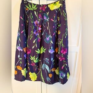 Colorful Floral A-Line Skirt